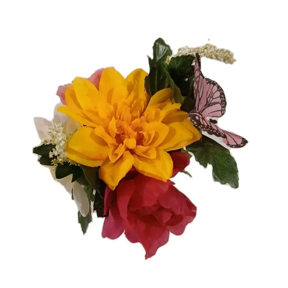 Pink‎ Butterfly Floral Arrangement Tea Cup POP-IN Bridal Party Birthday Get Well